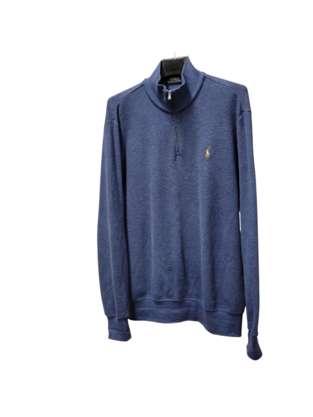 Polo Ralph Lauren Vintage Men Quarter-Zip Long-Sleeves Pullover Sweatshirt Large